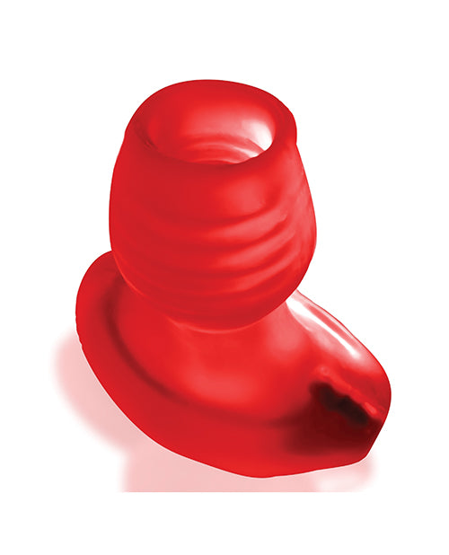 Glowhole 1 Hollow Buttplug with LED Insert - Small - Red Morph