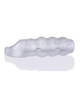 Invader Rippled Open-Ended Silicone Cocksheath Extender - Clear/Frost