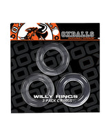 Oxballs Willy Rings Cock Rings (3 pack) - Clear