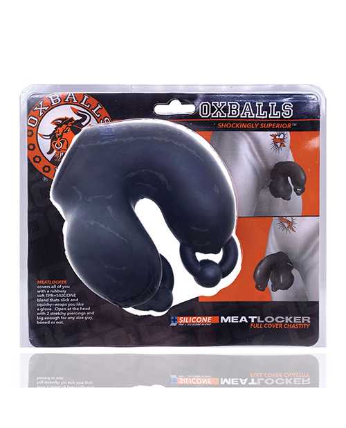 Meatlocker Silicone Chastity - Black Ice