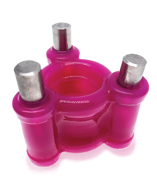 Oxballs Heavy Squeeze Ballstretcher with Stainless Steel Weights - Hot Pink