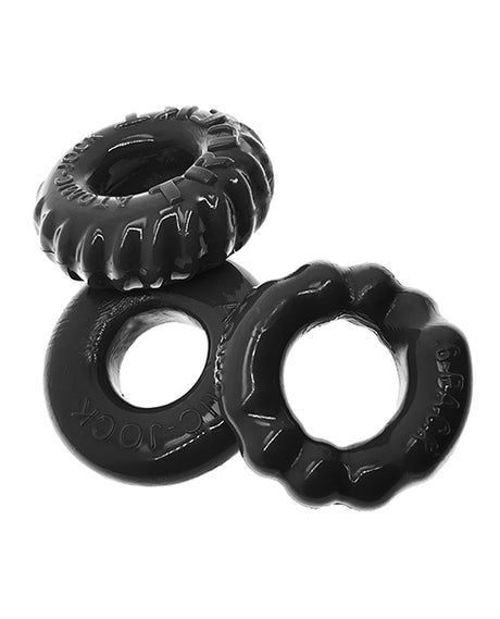 Oxballs Bonemaker 3 Pack Cockring Kit - Black