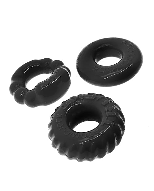 Oxballs Bonemaker Cock Ring Kit (3 pack) - Black