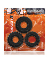 Oxballs Bonemaker Cock Ring Kit (3 pack) - Black