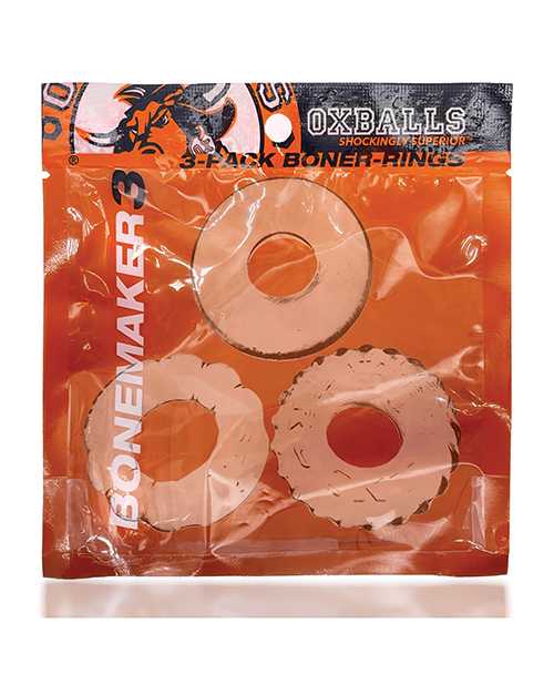 Oxballs Bonemaker Cock Ring Kit (3 pack) - Clear