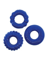 Oxballs Bonemaker Cock Ring Kit (3 pack) - Pool Blue