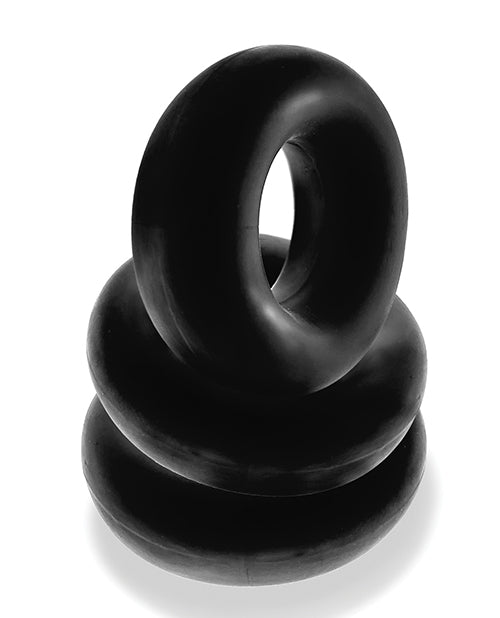 Oxballs Fat Willy Jumbo Cock Ring (3 pack) - Black