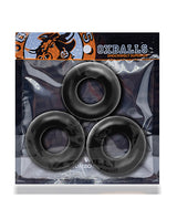 Oxballs Fat Willy Jumbo Cock Ring (3 pack) - Black