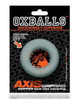 Oxballs Axis Rib Griphold Cock Ring - Clear Ice