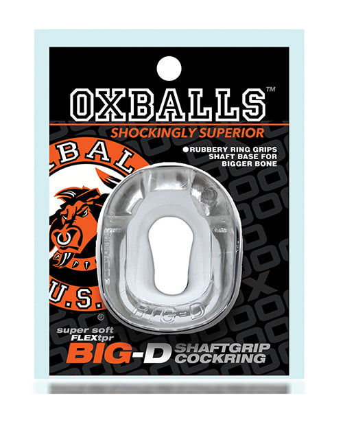 Big-D Shaft Grip Cock Ring - Clear