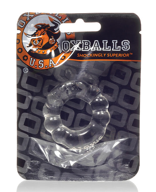 Oxballs Atomic Jock `The 6 Pack` Sport Cock Ring - Clear