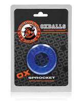 Oxballs Atomic Jock Sprocket Super Stretchy Cock Ring 2.8in - Blue