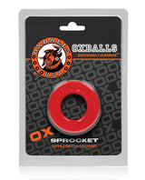 Oxballs Atomic Jock Sprocket Super Stretchy Cock Ring 2.8in - Red