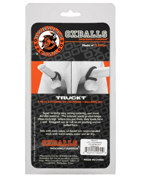 Oxballs Truckt Cock Ring (2 pack) - Black