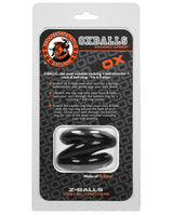 Oxballs Atomic Jock Z-Balls Cock Ring and Ball Stretcher - Black