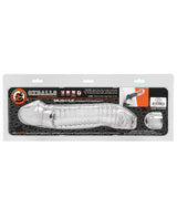 Oxballs Muscle Textured Cock Sheath Penis Extender 9.25in - Clear