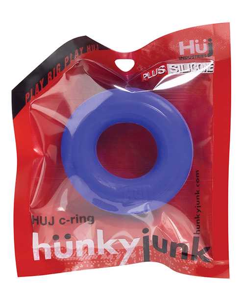 Hunkyjunk HUJ Silicone Cock Ring - Blue