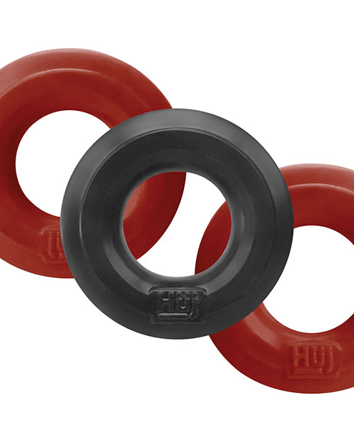 Hunky Junk 3 Pack C Ring - Cherry/Tar Ice