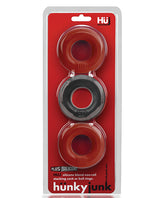 Hunkyjunk HUJ3 Silicone C-Rings (3 Pack) - Cherry/Tar