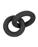 Hunkyjunk Duo Silicone Double Cock Ring - Black