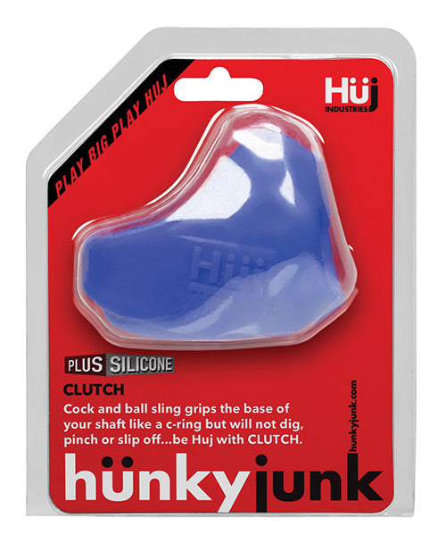 Hunkyjunk Clutch Silicone Cock and Ball Sling - Blue