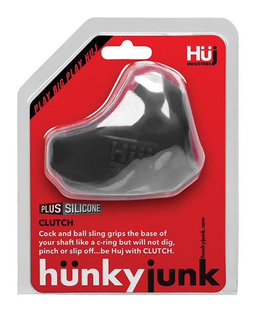 Hunkyjunk Clutch Silicone Cock and Ball Sling - Black