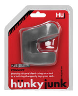 Hunkyjunk Connect Silicone Ball Tugger Cock Ring - Gray