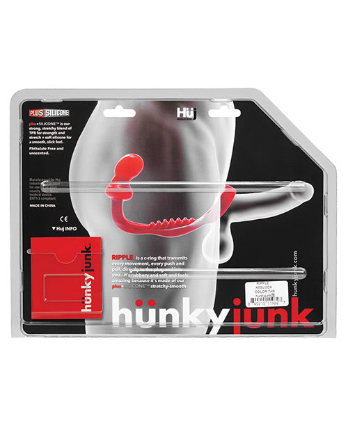 Hunkyjunk Ripple Silicone Textured Asslock - Black