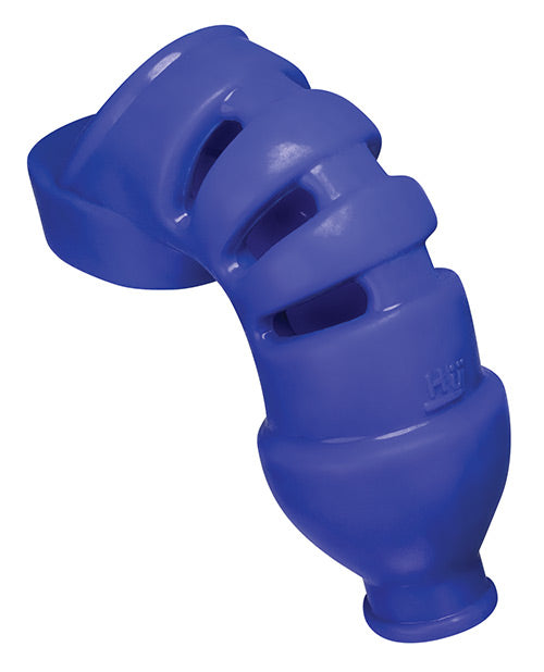 Hunkyjunk Lockdown Silicone Chastity Cage - Blue