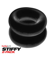 Hunkyjunk Stiffy Bulge Silicone Cock Rings (2 pack) - Tar Ice