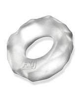 Hunkyjunk Fractal Tactile Cockring - Clear Ice