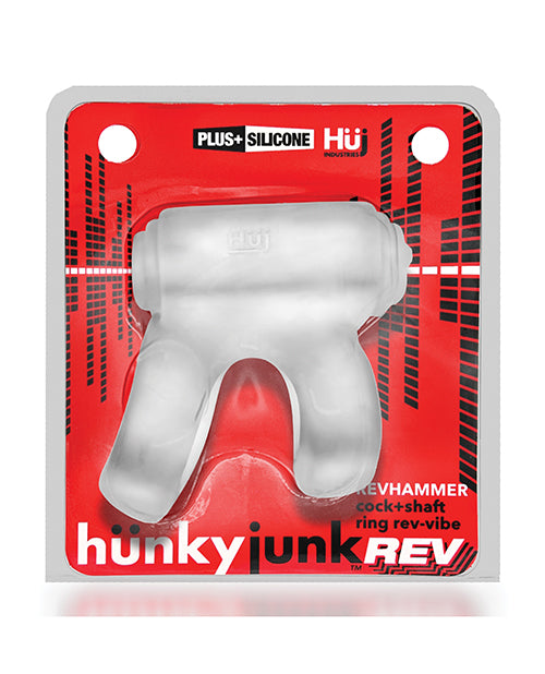 Revhammer Reverb Shaft Vibrating Cock Ring - Clear Ice