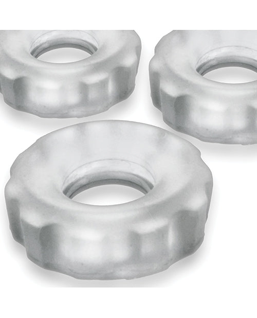 Hunkyjunk HUJ Cockrings (3 Pack) - Clear Ice