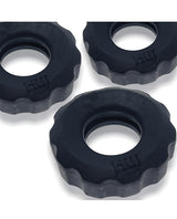 Hunkyjunk HUJ Cockrings (3 Pack) - Tar Ice