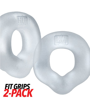 Hunky Junk Fit Grips 2 Pack Ergo-Fit Cockrings - Clear