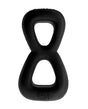 Hunky Junk Boomerang Double Ring Cockring & Nut-Tugger - Black Fog