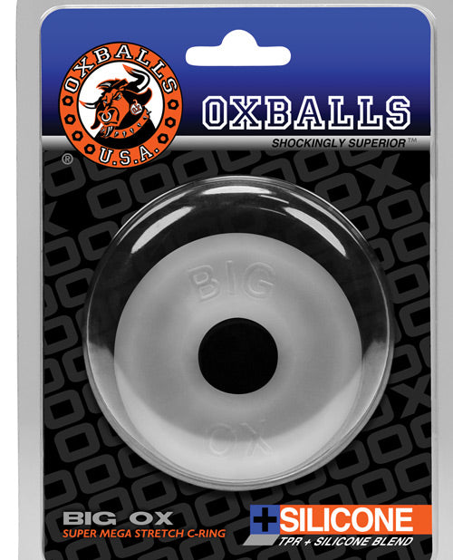 Oxballs Big Ox Super Mega Stretch Silicone Cock Ring - Clear