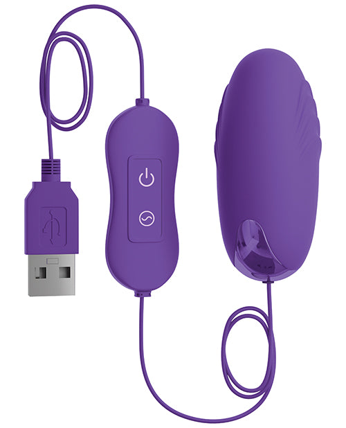 OMG! Bullets #Happy USB-Powered Silicone Vibrating Bullet - Purple
