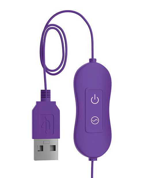 OMG! Bullets #Happy USB-Powered Silicone Vibrating Bullet - Purple