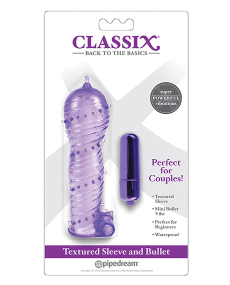 Classix Textured Sleeve & Bullet - Purple