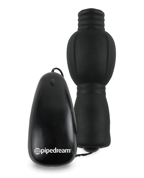 Fetish Fantasy Series Vibrating Head Teazer Sleeve with Bullet and Wired Remote Control - Black