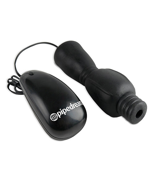 Fetish Fantasy Series Vibrating Head Teazer Sleeve with Bullet and Wired Remote Control - Black