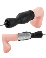 Fetish Fantasy Series Vibrating Head Teazer Sleeve with Bullet and Wired Remote Control - Black