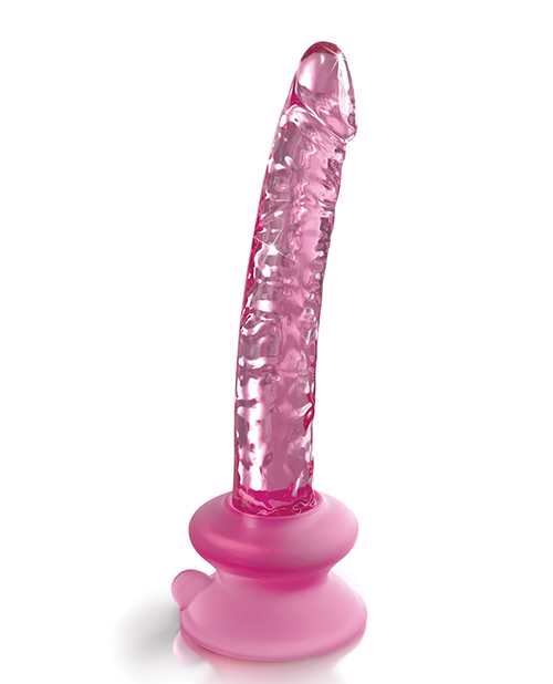 Icicles No. 86 Glass Wand with Bendable Silicone Suction Cup - Pink