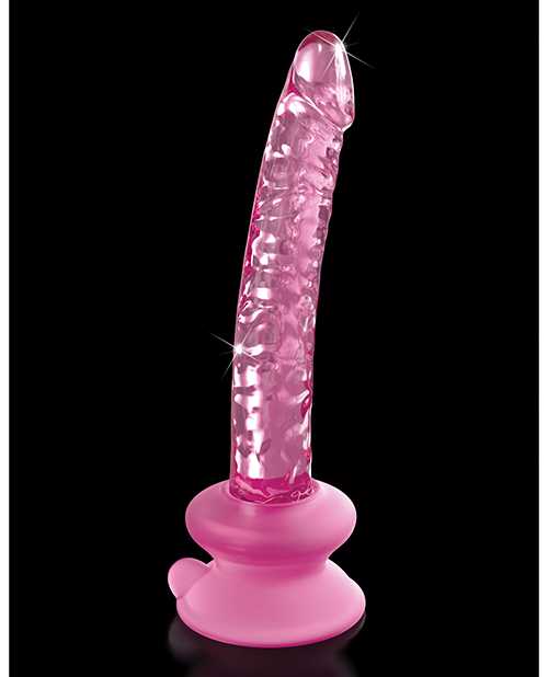 Icicles No. 86 Glass Wand with Bendable Silicone Suction Cup - Pink