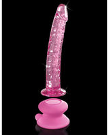 Icicles No. 86 Glass Wand with Bendable Silicone Suction Cup - Pink