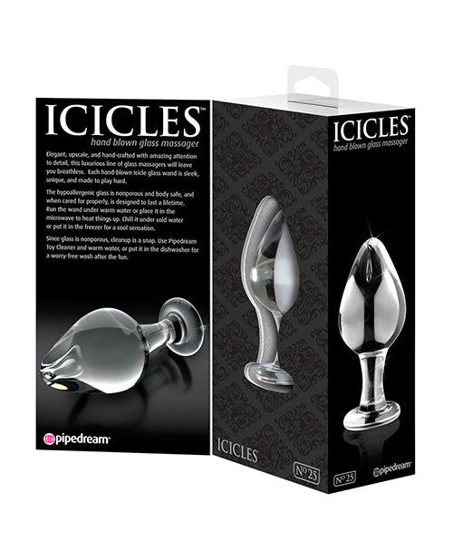 Icicles No. 25 Glass Anal Plug - Clear