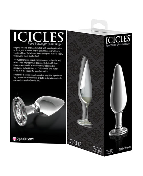 Icicles No. 26 Glass Anal Plug - Clear