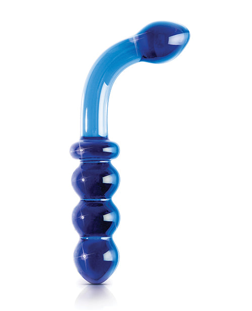 Icicles No. 31 Double-Sided Glass G-Spot Massager and Anal Probe - Blue