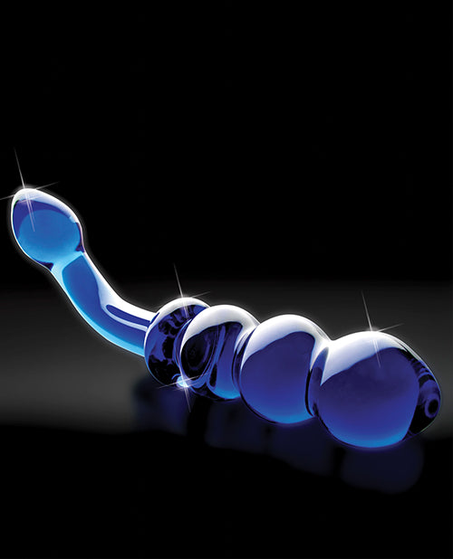 Icicles No. 31 Double-Sided Glass G-Spot Massager and Anal Probe - Blue